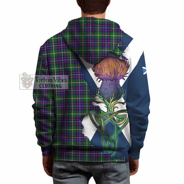 Inglis Tartan Family Crest Hoodie Scottish Thistle Celtic Inspired - Tartan Vibes Clothing