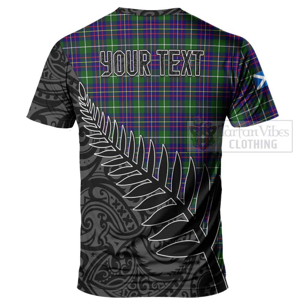 Tartan Vibes Clothing Inglis Crest Tartan T-Shirt with New Zealand Silver Fern Half Style