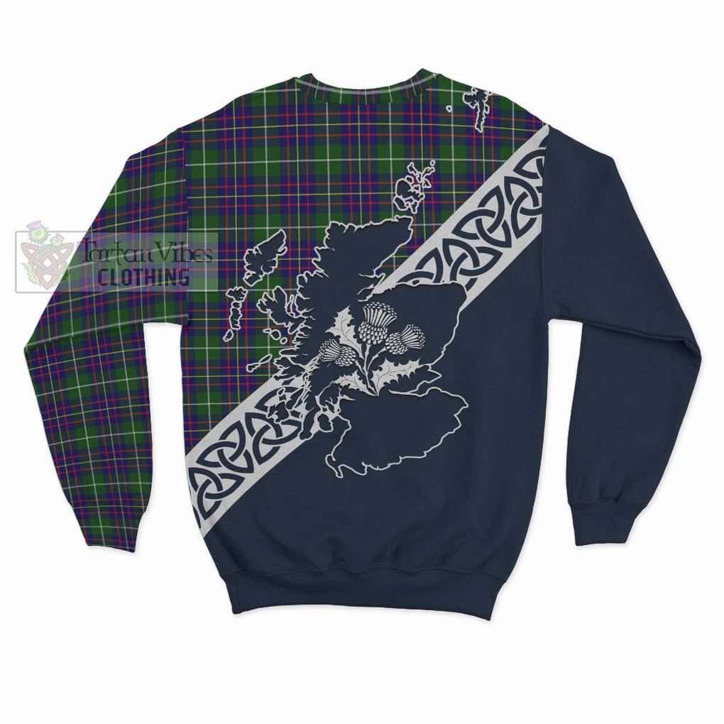Inglis Tartan Sweatshirt Featuring Thistle and Scotland Map - Tartan Vibes Clothing