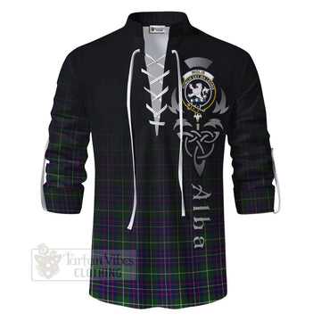 Inglis Tartan Ghillie Kilt Shirt Featuring Alba Gu Brath Family Crest Celtic Inspired - Tartan Vibes Clothing