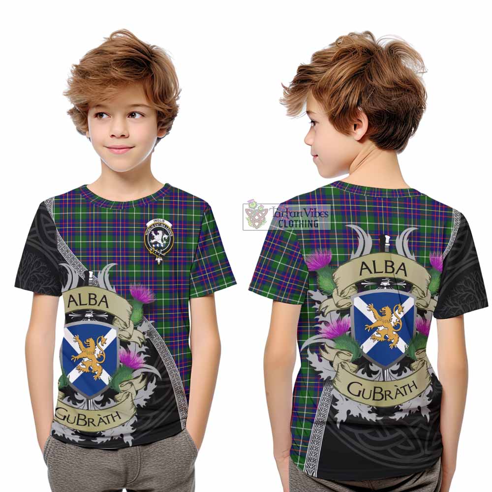 Inglis Tartan Family Crest Kid T-Shirt Lion Rampant Royal Thistle Shield Celtic Inspired - Tartan Vibes Clothing