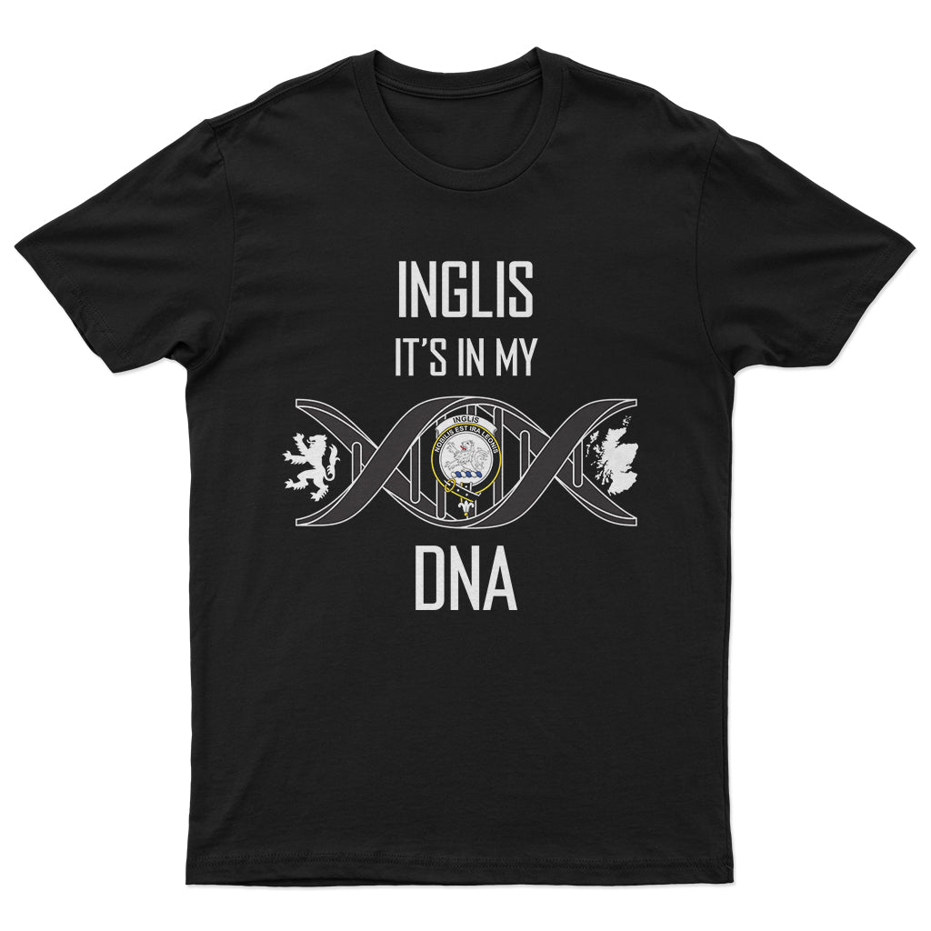 Inglis Family Crest DNA In Me Mens Cotton T Shirt - 2D-tartanvibesclothing