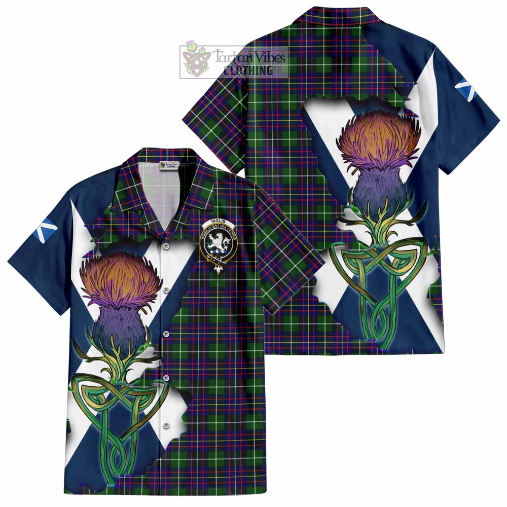 Inglis Tartan Family Crest Hawaiian Shirt Scottish Thistle Celtic Inspired - Tartan Vibes Clothing