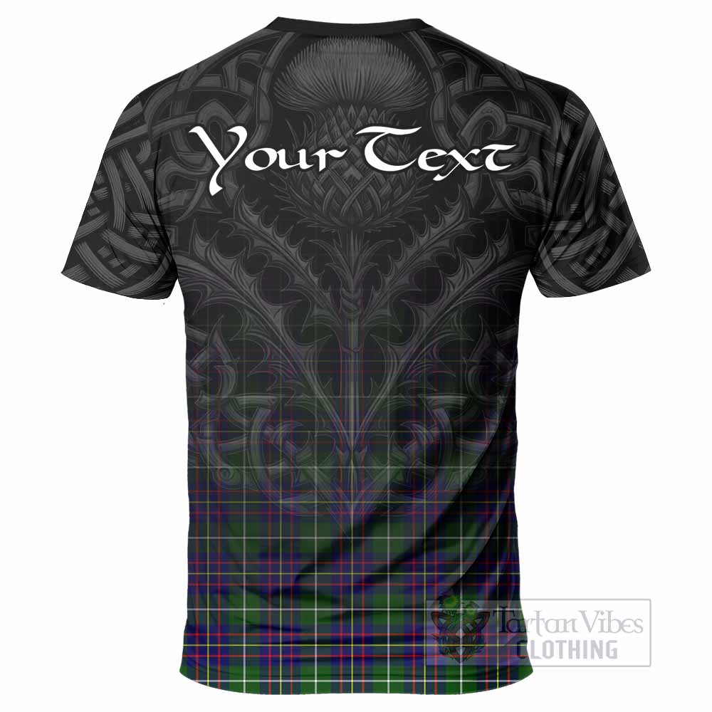 Tartan Vibes Clothing Inglis Tartan T-Shirt with Family Crest Celtic Thistle Vibes