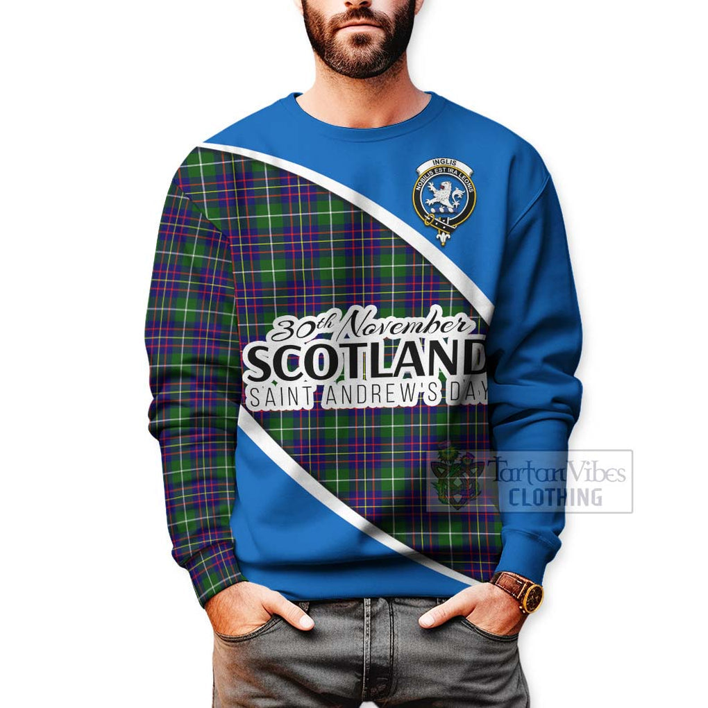 Inglis Family Crest Tartan Sweatshirt Celebrate Saint Andrew's Day in Style - Tartan Vibes Clothing