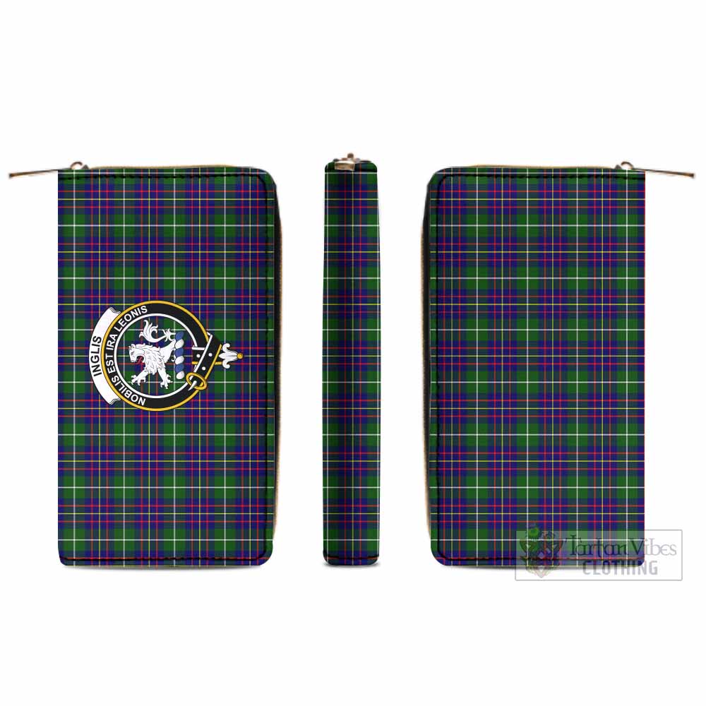 Inglis Tartan Women's Leather Wallet with Family Crest - Tartan Vibes Clothing