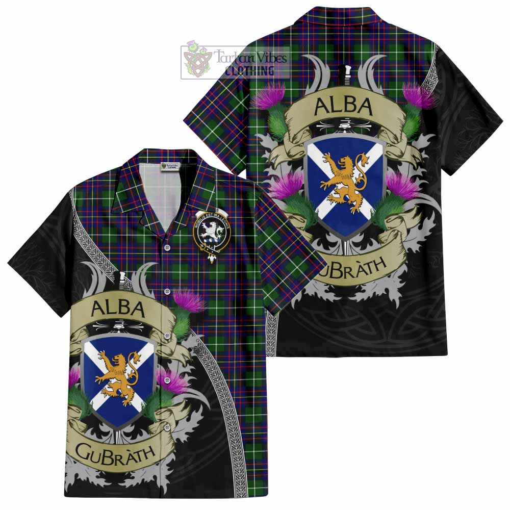 Inglis Tartan Family Crest Hawaiian Shirt Lion Rampant Royal Thistle Shield Celtic Inspired - Tartan Vibes Clothing