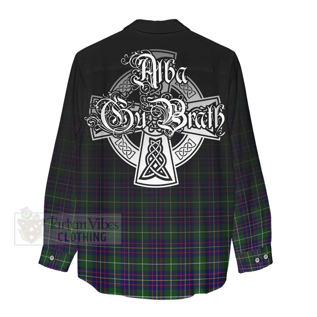 Inglis Tartan Women's Casual Shirt Featuring Alba Gu Brath Family Crest Celtic Inspired - Tartan Vibes Clothing