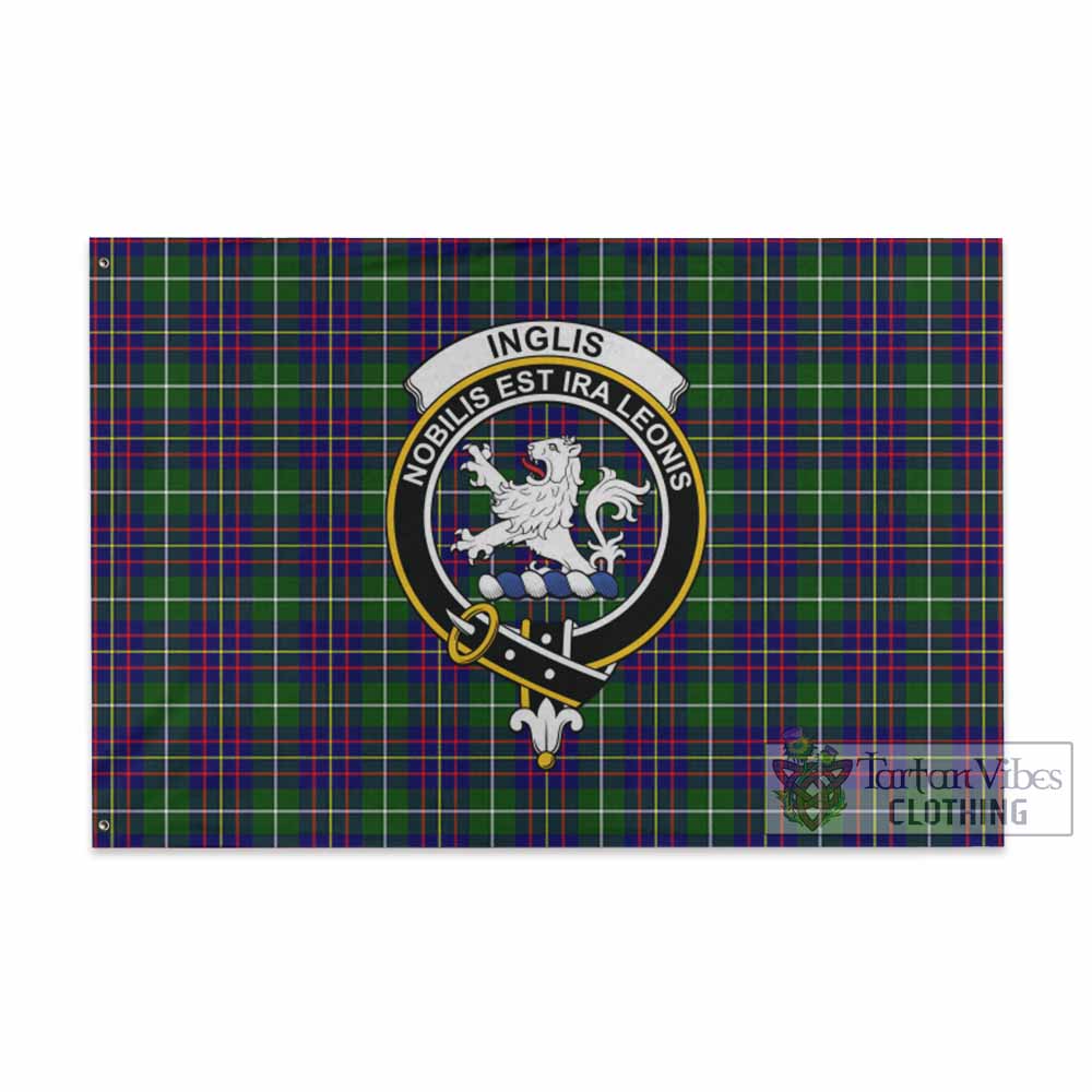 Inglis Tartan House Flag with Family Crest - Tartan Vibes Clothing