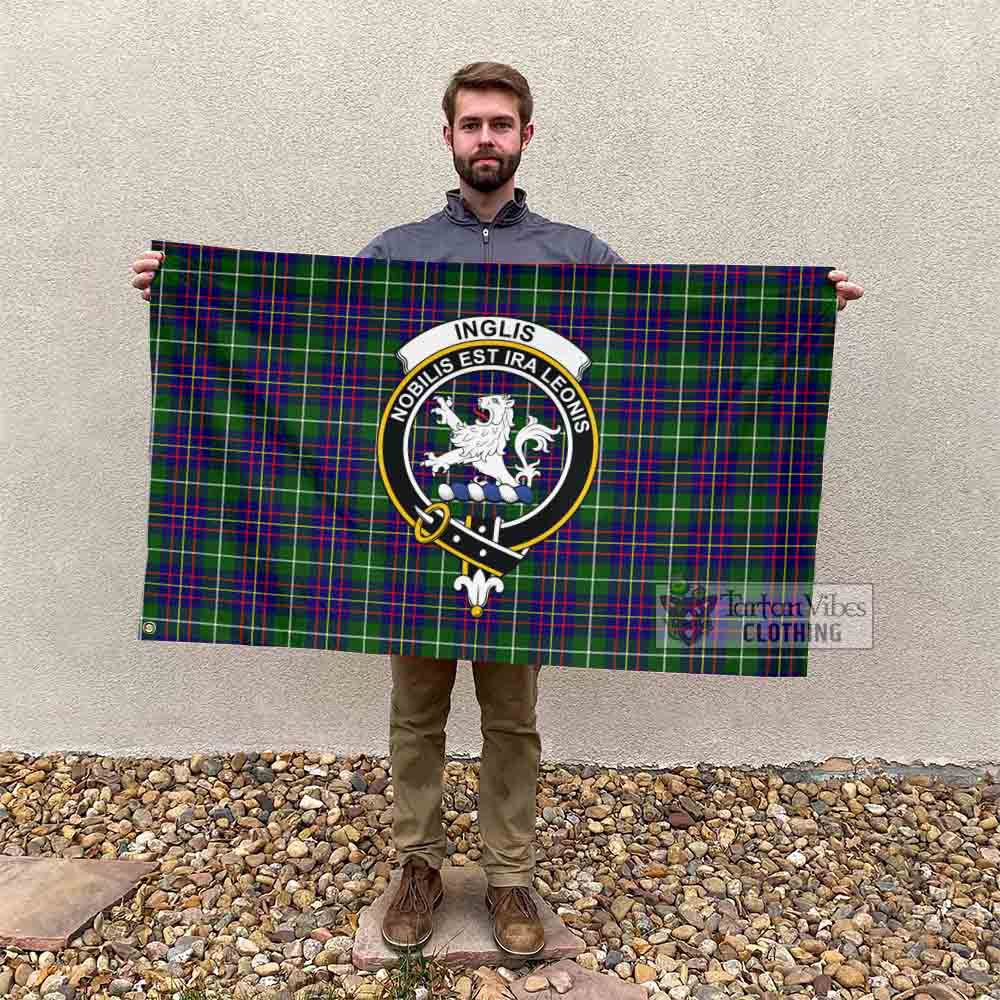 Inglis Tartan House Flag with Family Crest - Tartan Vibes Clothing