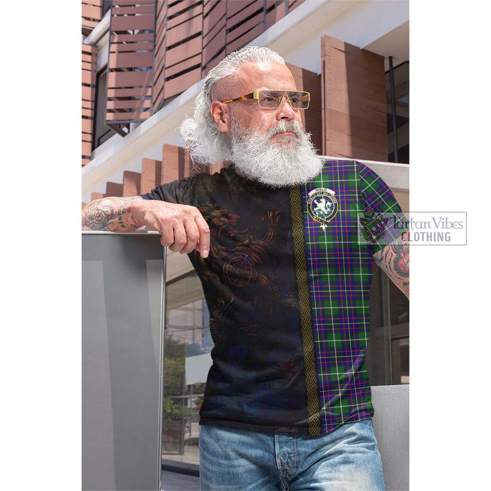 Tartan Vibes Clothing Inglis Tartan Family Crest Cotton T-shirt Alba Gu Brath Be Brave Lion Ancient Style