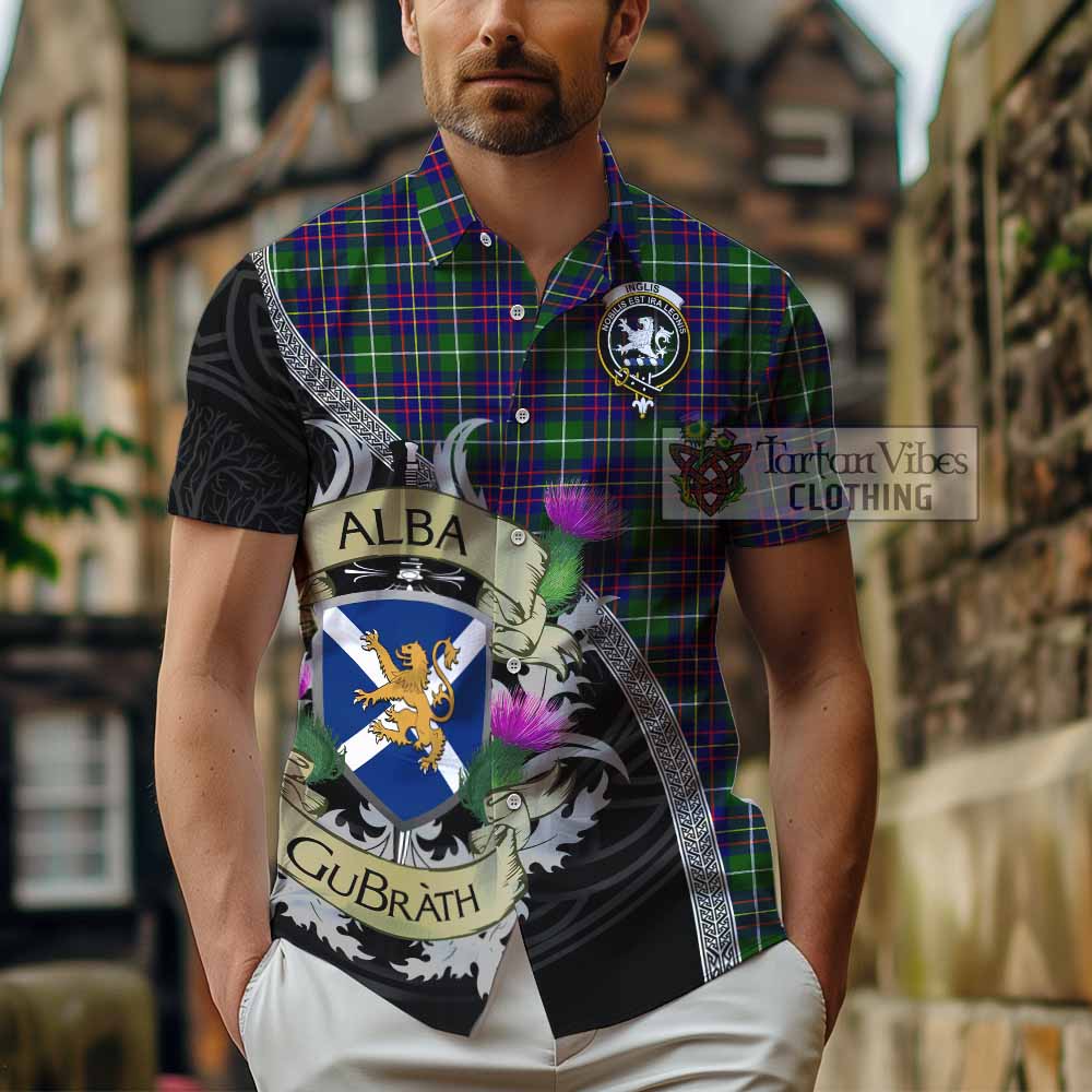 Inglis Tartan Family Crest Hawaiian Shirt Lion Rampant Royal Thistle Shield Celtic Inspired - Tartan Vibes Clothing