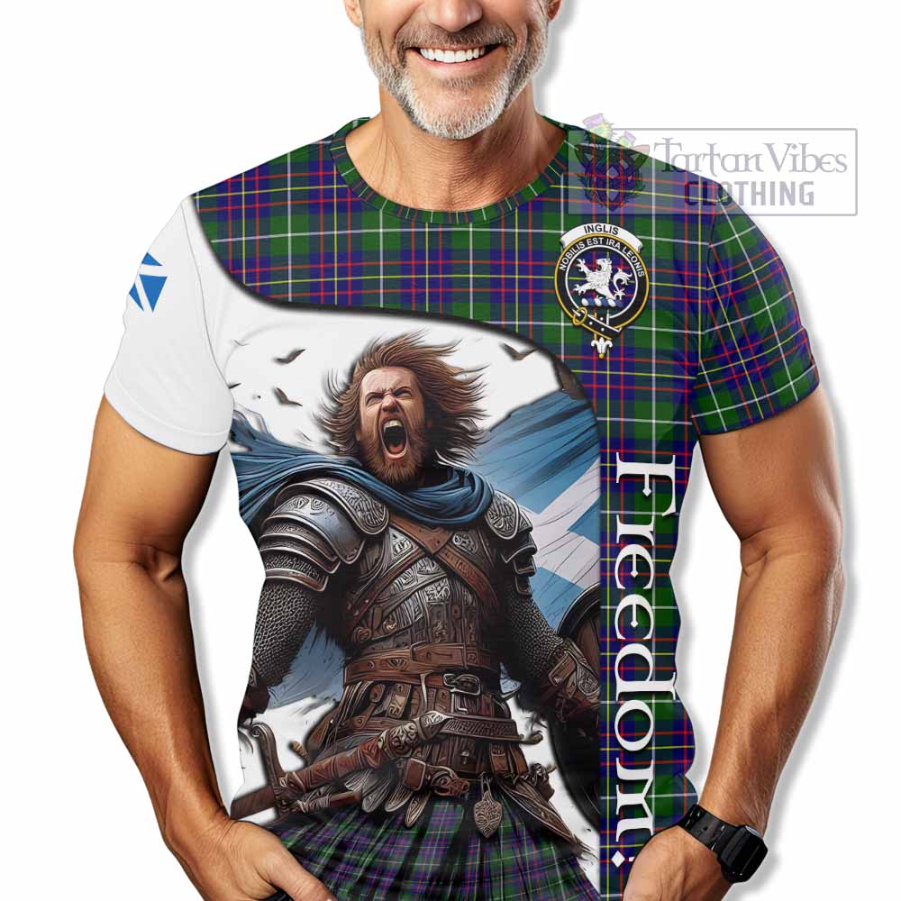 Inglis Crest Tartan T-Shirt Inspired by the Freedom of Scottish Warrior - Tartan Vibes Clothing