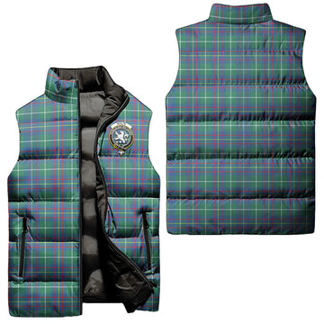 Inglis Ancient Tartan Sleeveless Puffer Jacket with Family Crest