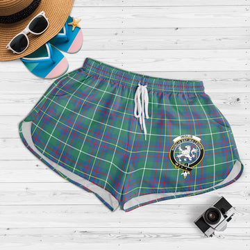 Inglis Ancient Tartan Womens Shorts with Family Crest