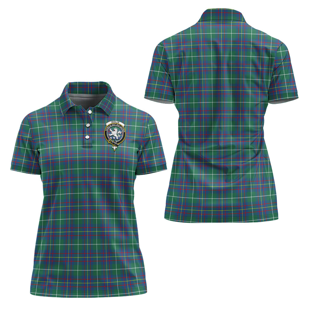 inglis-ancient-tartan-polo-shirt-with-family-crest-for-women