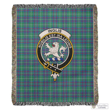 Inglis Ancient Tartan Woven Blanket with Family Crest
