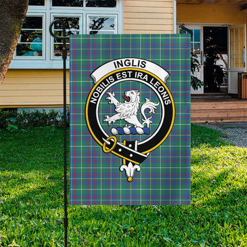 Inglis Ancient Tartan Flag with Family Crest
