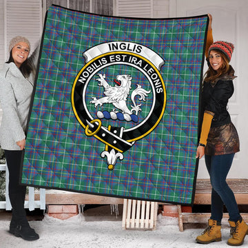 Inglis Ancient Tartan Quilt with Family Crest