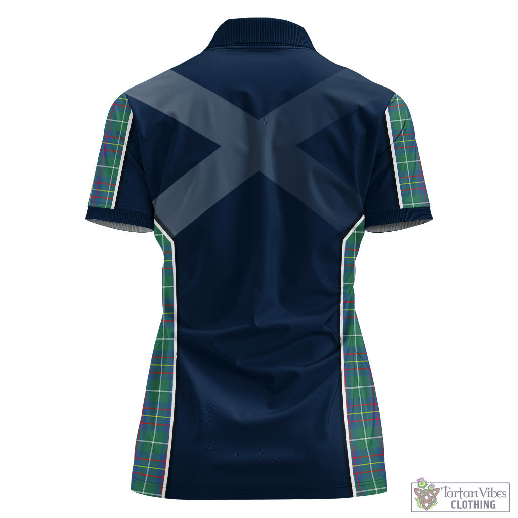 Tartan Vibes Clothing Inglis Ancient Tartan Women's Polo Shirt with Family Crest and Lion Rampant Vibes Sport Style