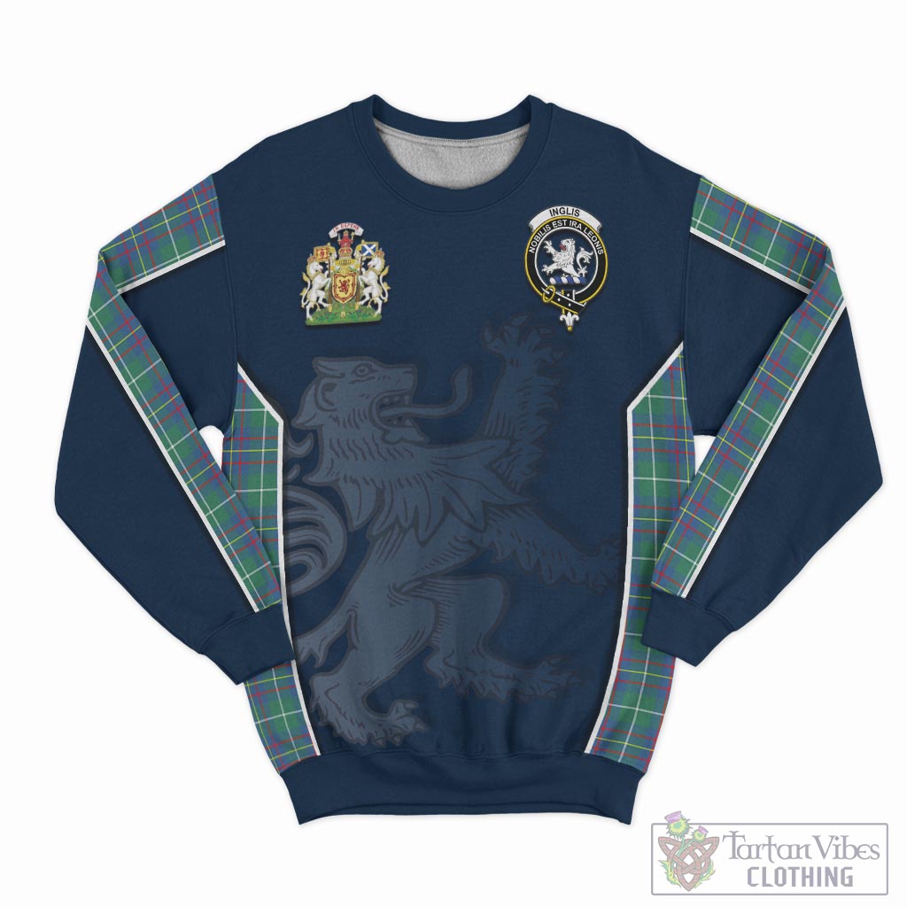 Tartan Vibes Clothing Inglis Ancient Tartan Sweater with Family Crest and Lion Rampant Vibes Sport Style