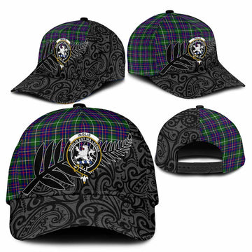Inglis Crest Tartan Classic Cap with New Zealand Silver Fern Half Style