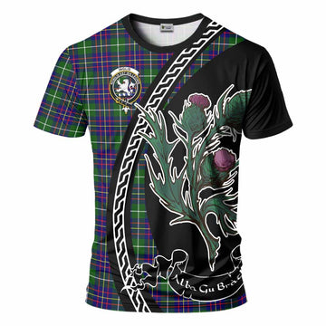 Inglis Family Crest Tartan T-Shirt Alba Thistle Inspired