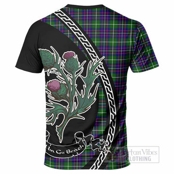 Inglis Family Crest Tartan T-Shirt Alba Thistle Inspired
