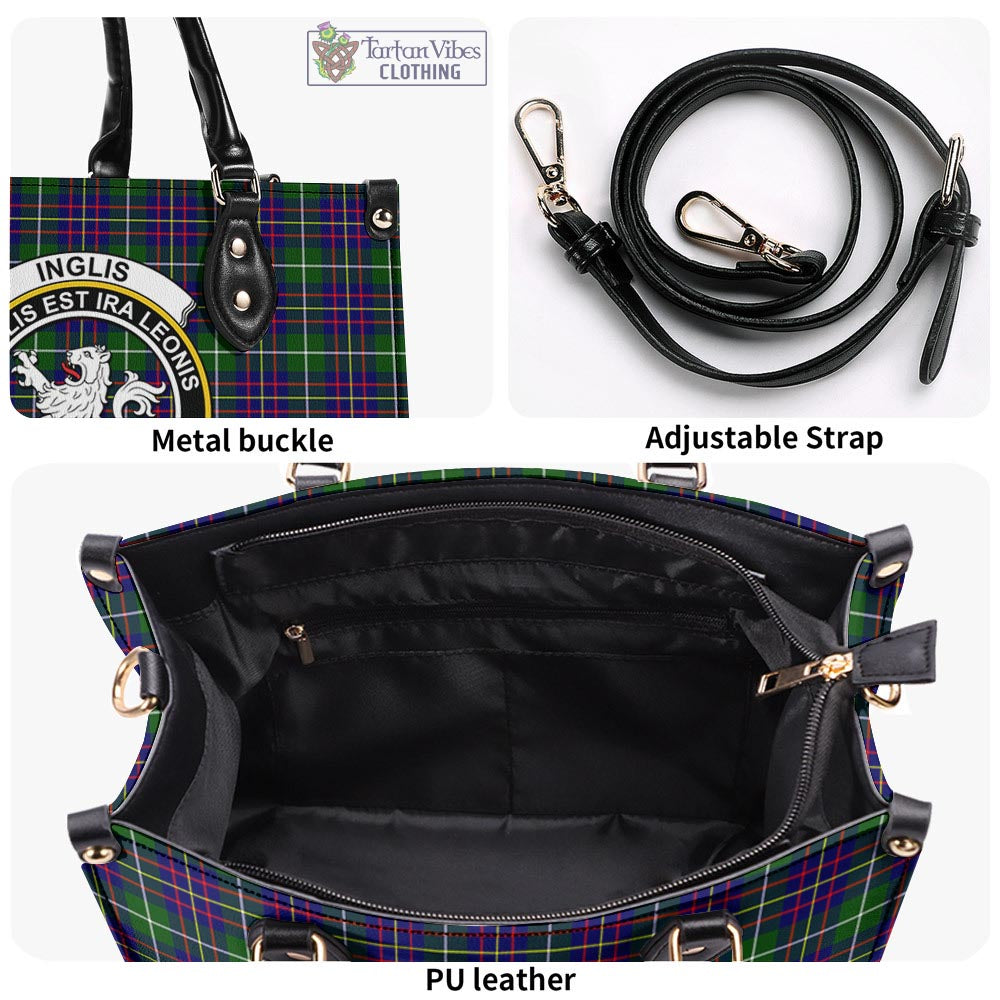 Inglis Tartan Luxury Leather Handbags with Family Crest - Tartan Vibes Clothing