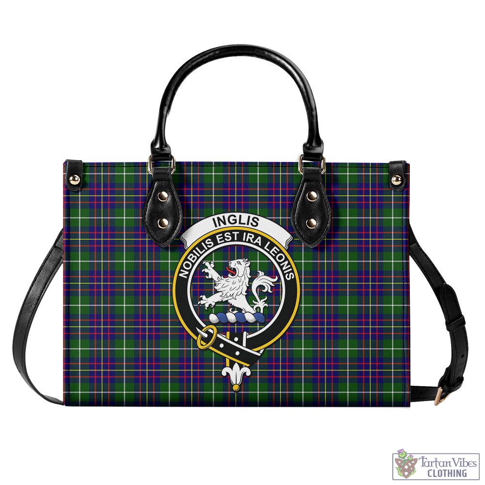 Inglis Tartan Luxury Leather Handbags with Family Crest - Tartan Vibes Clothing