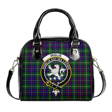 Inglis Modern Tartan Shoulder Handbags with Family Crest