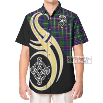 Inglis Tartan Hawaiian Shirt with Family Crest and Celtic Symbol Style Kid - Tartan Vibes Clothing