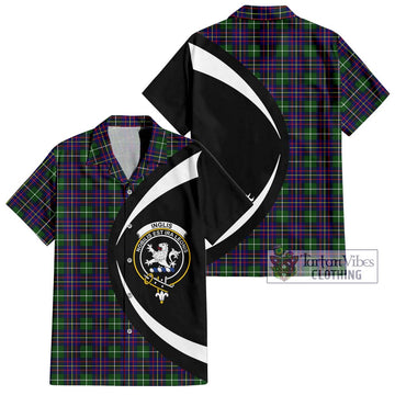 Inglis Tartan Hawaiian Shirt with Family Crest Circle Style Kid - Tartan Vibes Clothing
