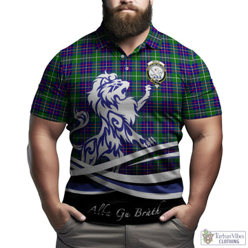 Inglis Tartan Polo Shirt with Alba Gu Brath Regal Lion Emblem Kid - Tartan Vibes Clothing