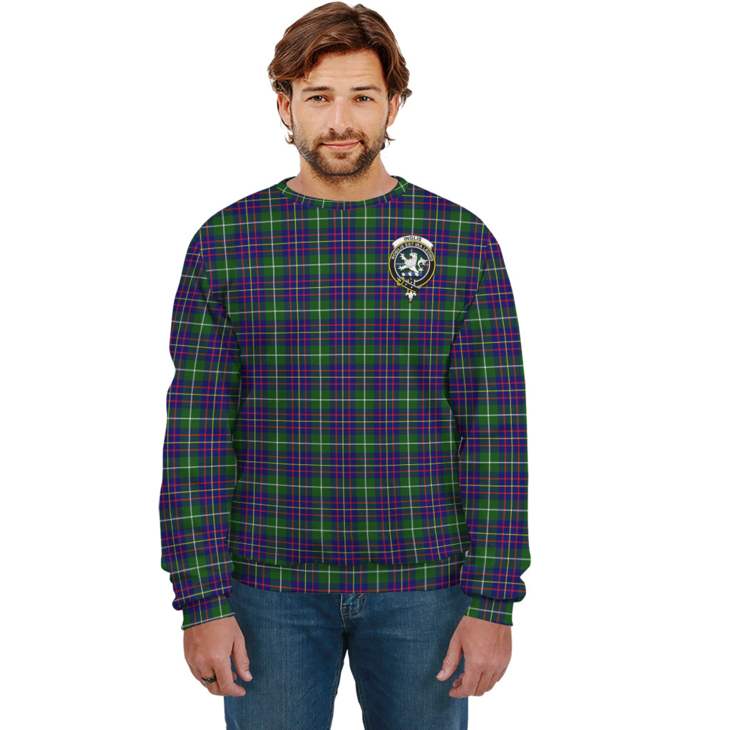 Inglis Tartan Sweatshirt with Family Crest Unisex - Tartan Vibes Clothing