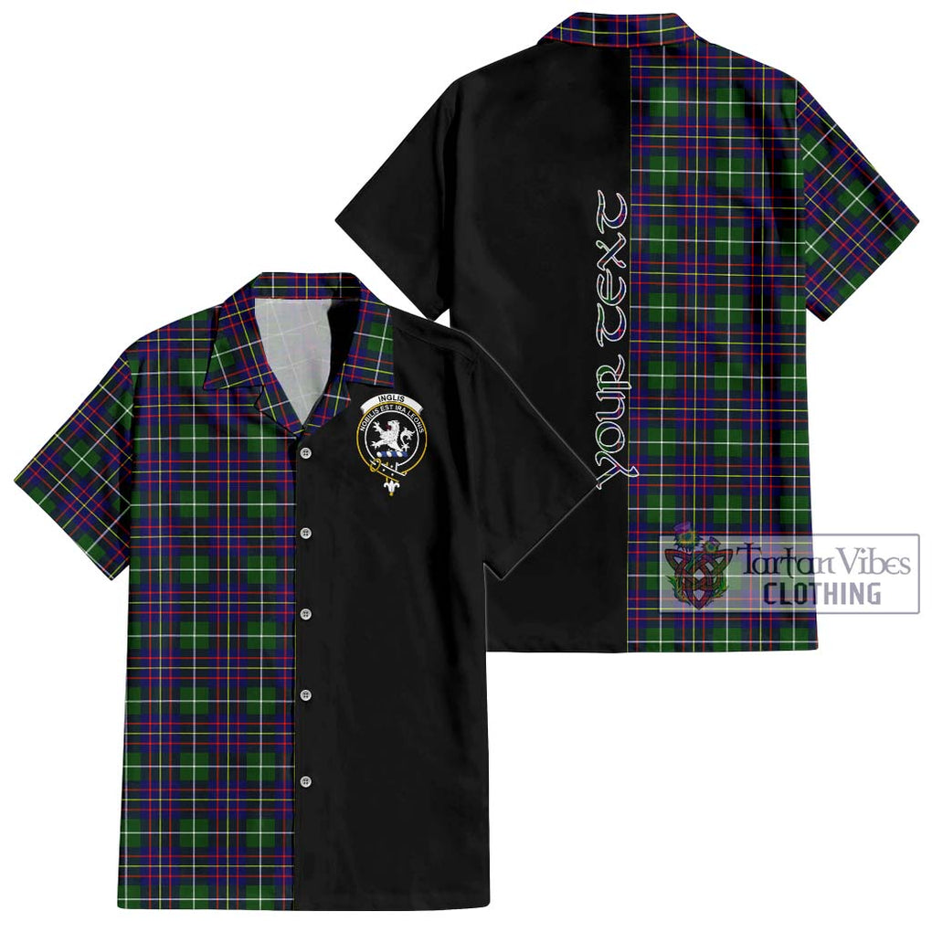 Inglis Tartan Hawaiian Shirt with Family Crest and Half Of Me Style Kid - Tartan Vibes Clothing
