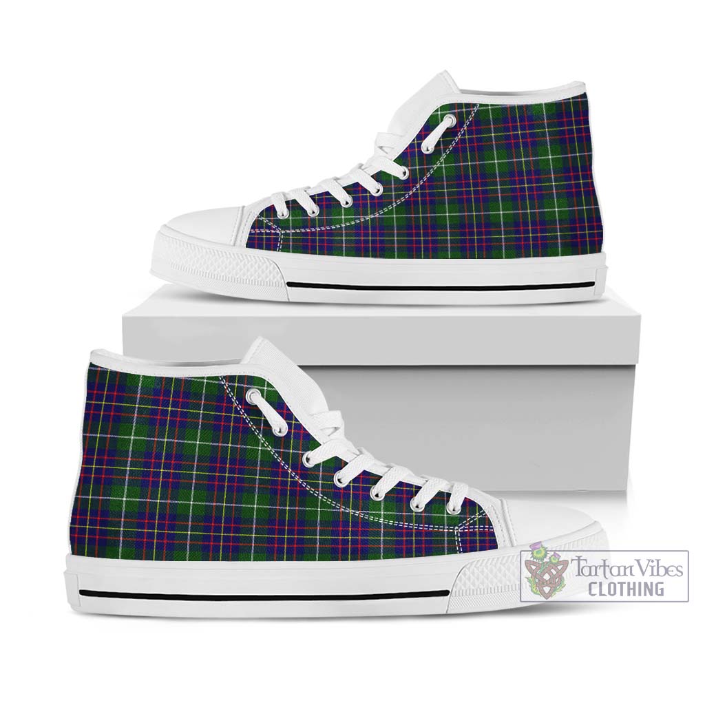 Inglis Tartan High Top Shoes Kid High Top - White Sole - Tartan Vibes Clothing