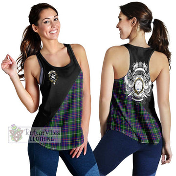 Inglis Tartan Women's Racerback Tanks with Family Crest and Military Logo Style 4XL - Tartan Vibes Clothing