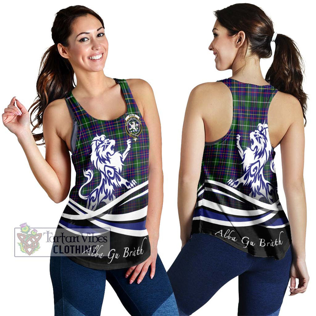Inglis Tartan Women's Racerback Tanks with Alba Gu Brath Regal Lion Emblem 4XL - Tartan Vibes Clothing