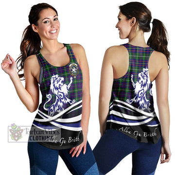 Inglis Tartan Women's Racerback Tanks with Alba Gu Brath Regal Lion Emblem 4XL - Tartan Vibes Clothing