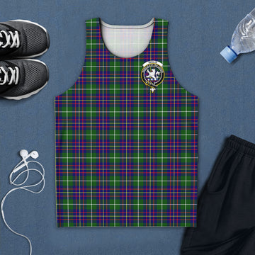 Inglis Tartan Mens Tank Top with Family Crest 5XL - Tartan Vibes Clothing