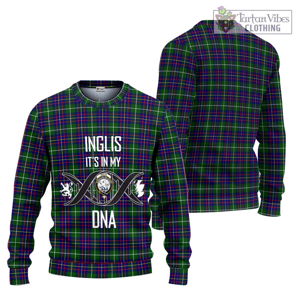 Inglis Tartan Ugly Sweater with Family Crest DNA In Me Style Unisex - Tartan Vibes Clothing