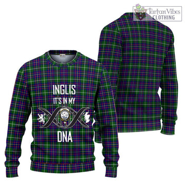 Inglis Tartan Ugly Sweater with Family Crest DNA In Me Style Unisex - Tartan Vibes Clothing
