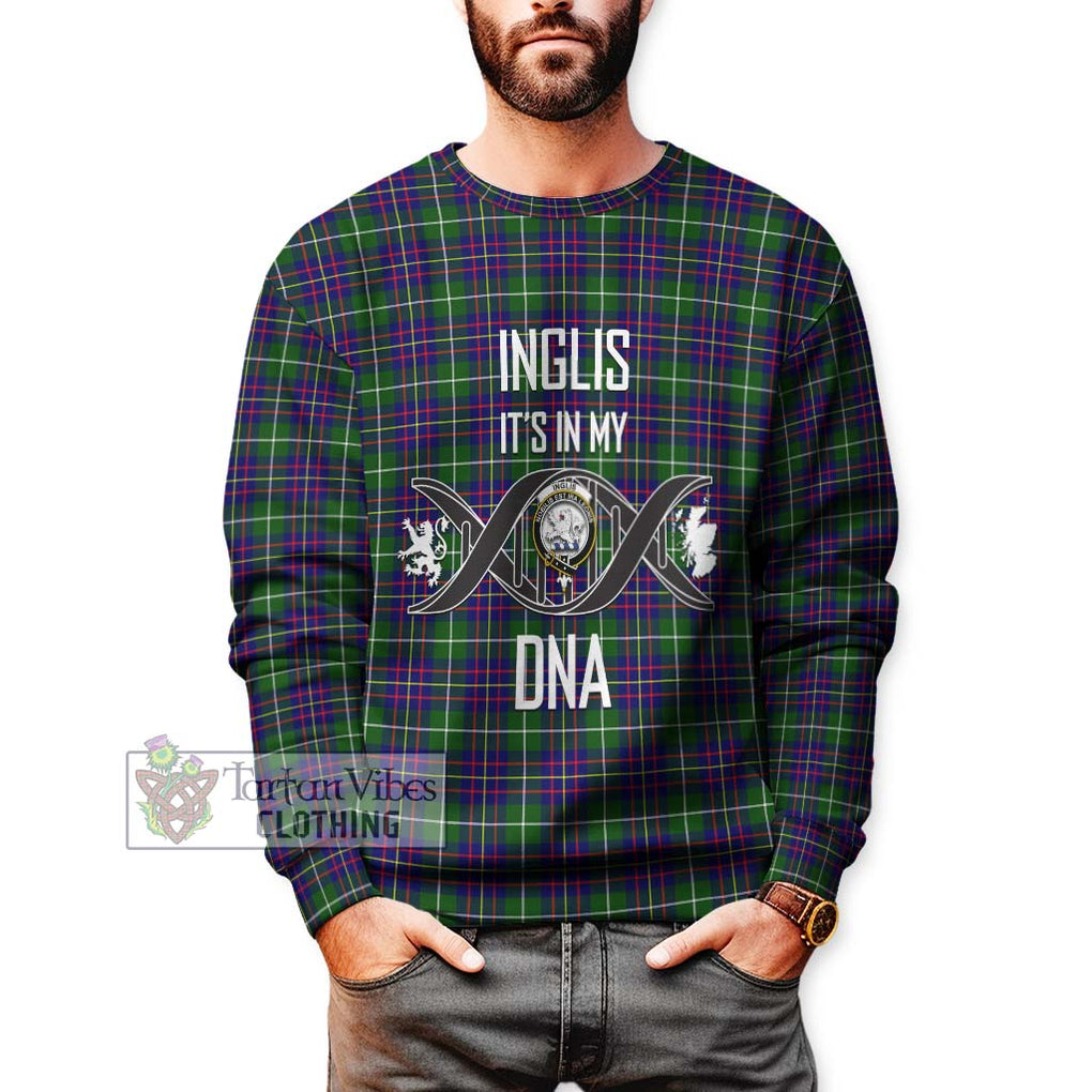 Inglis Tartan Sweatshirt with Family Crest DNA In Me Style Unisex - Tartan Vibes Clothing