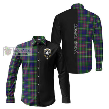 Inglis Tartan Long Sleeve Button Shirt with Family Crest and Half Of Me Style Men's Shirt S - Tartanvibesclothing Shop