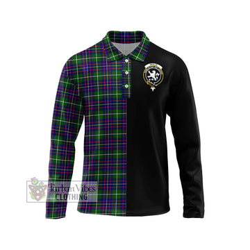 Inglis Tartan Long Sleeve Polo Shirt with Family Crest and Half Of Me Style Unisex - Tartan Vibes Clothing