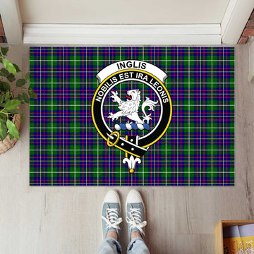 Inglis Tartan Rubber Doormat with Family Crest L 60*90cm - Tartan Vibes Clothing