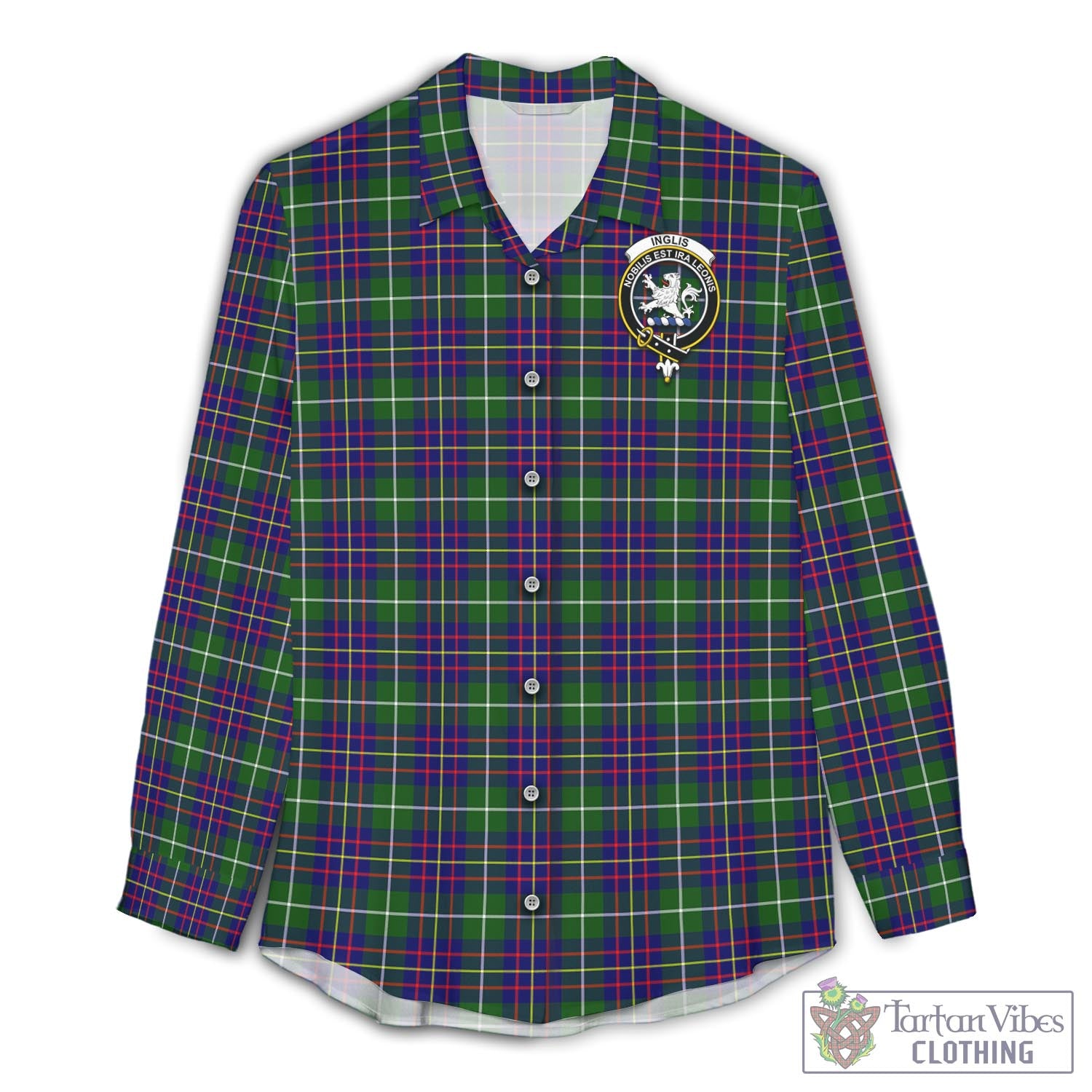 Inglis Tartan Women's Casual Shirt with Family Crest Female - Tartan Vibes Clothing