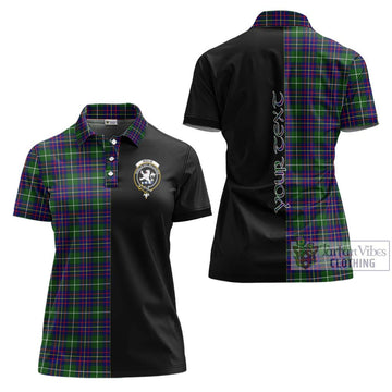 Inglis Tartan Women's Polo Shirt with Family Crest and Half Of Me Style Women - Tartan Vibes Clothing