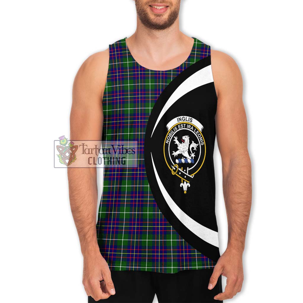 Inglis Tartan Men's Tank Top with Family Crest Circle Style Men - Tartan Vibes Clothing